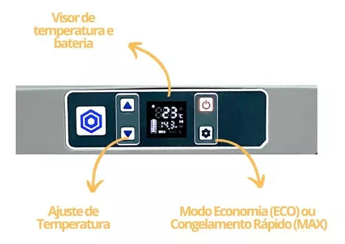 Maxx freezer Portátil 55l 12v/24v 110v/220v (Com Autonomia de até 36 horas) - Acompanha Rodinhas